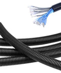 Split Wire Loom Tubing 1 Inch Inner Diameter 10 Feet Long Black Flexible Wire Covers Conduit For Cables Cord Protectors From Pets Easy To Cut Durable Polyethylene Sleeve Keeps Wires Tidy And Safe