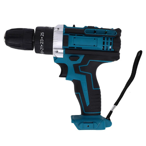 Heavy Duty No Sweat Workhorse 21V Cordless Drill Driver With Battery And Charger For Wood Drilling Screwdriving And Home Repair Jobs That Handles Any Diy Project Quickly side view showing keyless chuck and ergonomic grip