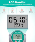 LCD monitor display on Inline Digital Water And Fuel Flow Meter Kit Built Tough And Beefed Up With Three Quarter Inch Connection
