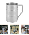 Stainless Steel Water Cup 350ml Multi Function Camping Mug With Smooth Edges Design Silver For Outdoor Adventures And Picnics