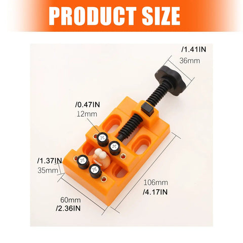 Tabletop Bead Drilling Vise Set With Four Point Rubber Tipped Posts Hand Pin Vise And Mounting Slots For Bead Drilling Jewelry Making Model Fixing And Small Parts Clamp Tool For Handy Go To Pro Grade Precision Handwork, 106mm x 60mm