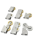 Heavy Duty Sliding Door Rollers With Double Stainless Steel Wheels And Precision Bearings for durable closet tracks.