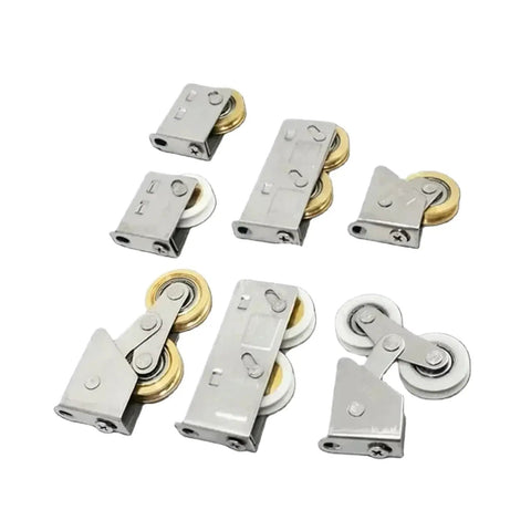Heavy Duty Sliding Door Rollers With Double Stainless Steel Wheels And Precision Bearings for durable closet tracks.