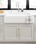 Built Like A Tank 10 Pack Polished Brass Cabinet Pulls 5 Inch Centers Heavy Duty Zinc Alloy Drawer Handles Made Tough for grey kitchen cabinetry.