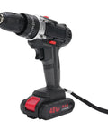 Rock Solid Cordless Drill Driver With 21 Volt Battery And Dual Gear Transmission delivers 5400 BPM with ergonomic design.