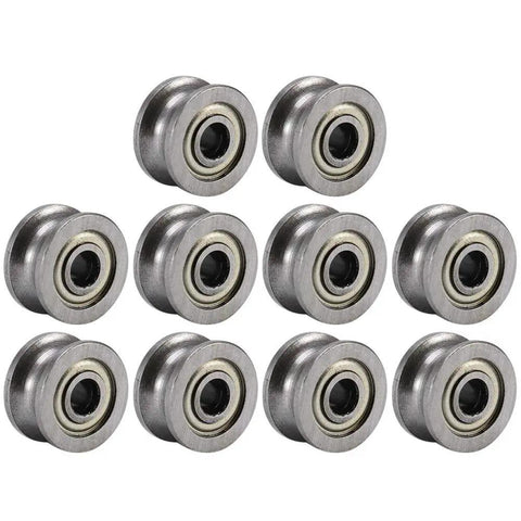 Built Tough Mini Ball Bearings Featuring A Slick U Groove Design And Heavy Gauge Carbon Steel For Silky Smooth Rail Track Glide And Rock Solid 4X13X7MM Performance In A 10 Pack Pro Hardware Kit.