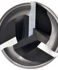Top view of Carbide Square Nose End Mill Pro Grade Extra Long Reach For Aluminum And Nonferrous 6 Inch Length 3 Flutes
