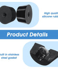 Heavy Duty Rubber Feet Speaker Isolation Pads Enhance Audio With Carbon Steel Screws To Block Scratches And Vibration On Subwoofers Guitar Amps And Furniture These 12 Black Rubber Blocks Deliver Gnarly Grip And Top Shelf Protection silicone rubber pads with stainless steel gaskets.