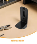 Quick Release L Bracket Side Mount Heavy Duty Caster Wheels For Speaker Amps And Tool Boxes showing black PVC bracket.