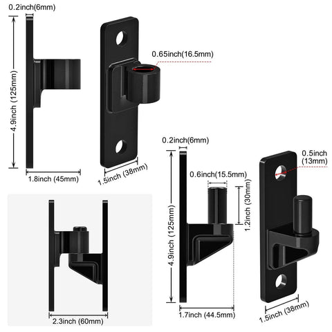 Heavy Duty Gate Hinges 2-Pack Steel Hinges With Electroplated Coating dimensions
