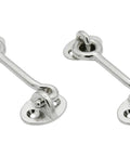 Tight As A Drum 316 Stainless Steel Cabin Door Hook And Eye Latch 2.5 To 4 Inches For Sailboats And Runabouts, polished finish.
