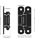 Rock Solid 6.7 Inch Heavy Duty Gate Hinges Built Tough For Daily Grind With Sealed Ball Bearings And Rust Proof Coating side view with dimensions.