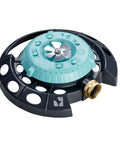 Adjustable Nine Pattern Spot Sprinkler with Heavy Duty Metal Base and Turret Design for Lawn Care