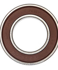 Rock Solid Heavy Duty Deep Groove Ball Bearing 6903DDU Double Rubber Seals 17X30X7MM view from front with steel cage.