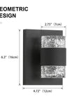 Slick Black Outdoor LED Wall Light Cylinder Sconce With Dual Up Down Lighting 120V 10W Warm Dimmable Waterproof