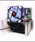 Open Chassis Stackable PC Case With Transparent Acrylic Design For Heat Dissipation, Fits ATX MATX ITX Motherboards, Ideal DIY Test Bench