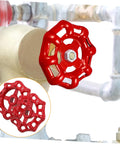 Two Pack Cast Iron Valve Handle Replacement Handwheel For Outdoor Faucets, Heavy Duty Water Shutoff Kit, 57mm Outer Diameter.