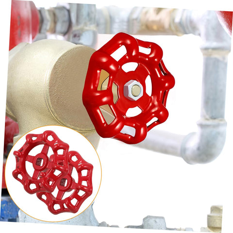 Two Pack Cast Iron Valve Handle Replacement Handwheel For Outdoor Faucets, Heavy Duty Water Shutoff Kit, 57mm Outer Diameter.