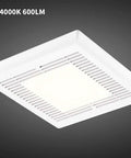 Quiet Bathroom Exhaust Fan With Light 50 CFM 1.0 Sone Easy Install No Attic Access Needed 4 Inch Duct LED Light 4000K 600LM