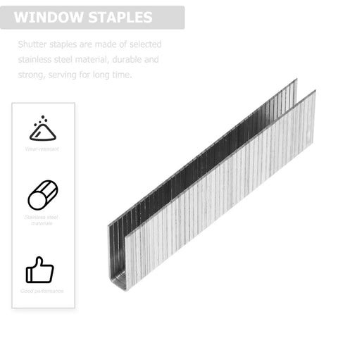 Real Deal Plantation Shutter Staple Repair Kit With Forty Heavy Duty Rust Proof Nails For Secure Tilt Rod And Louver Fix Indoors Outdoors Home Projects, showing stainless steel staples.
