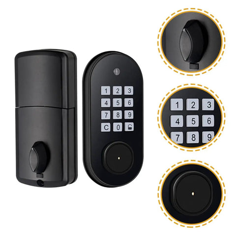 Heavy Duty Keyless Entry Door Lock Featuring Self Locking Function And Secure Electronic Keypad With Antipeep Code Lock for easy access