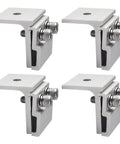 Kickass Solar Panel Roof Clamps Built With Boss Grade Aluminum Plus Rust Resistant Stainless Steel Screws For Standing Seam Photovoltaic Metal Roofs four piece set.