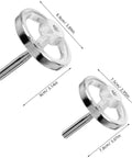 Pro Grade Ergonomic Lathe Hand Wheel Set, Carbon Steel, Chromed Finish, Square Edge Design, 2 Pack Reducing Hand Fatigue For Milling And Drilling Machines, Universal Fit For Long Run Sessions, 7.5cm and 8cm size