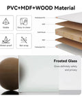 Hella Durable Sliding Barn Door With Smooth Track Hardware Kit For Closets And Hallways Featuring Five Tempered Frosted Glass Panels On A Waterproof PVC Coated Frame Designed For A No Sweat DIY Setup And Rock Solid Feel, showcasing material layers with frosted glass.