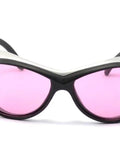 Rock Solid 808nm Infrared Laser Safety Glasses With Tough As Nails Protective Eyewear For Diode Lasers front view with pink lenses.