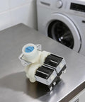 Inlet Solenoid Valve Kit for Washing Machines, 180A Dual Head Direct Replacement, Metal and Plastic Build, 8x7x6.5 cm