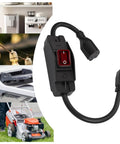 Rough And Ready Heavy Duty Extension Cord With Switch Waterproof 3 Prong Outdoor Power Cable Rated 15 Amp And 1875 Watt on lawn mower