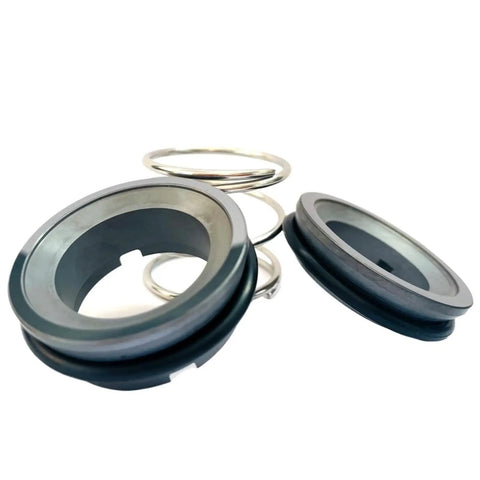 Straight Up Silicon Carbide Mechanical Seal With Heavy Duty Spring For Food Milk Water Sanitary Pumps Built Tough Under High Heat And Pressure SiC SiC Vit Pump Replacement Part, featuring silicon carbide mating rings and steel spring.