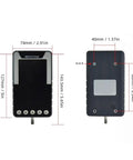 Straight Shooting Digital Force Gauge And Push Pull Meter For Tension And Pressure Testing With 10N Capacity, front and back view.