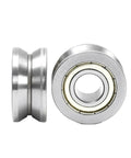Smoother Than Butter V Groove Guide Roller Bearing 12X41X20MM Self Aligning Ball Bearing Featuring ZZ And 2RS Seals side view image.