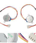 Dual Pack High Torque Stepper Motor Smooth Operator Kickin Performance For Cnc Engraver Milling Machine Featuring Constant Current Driver Compatibility And Tight Rotation, showing two compact motors with color-coded wires.