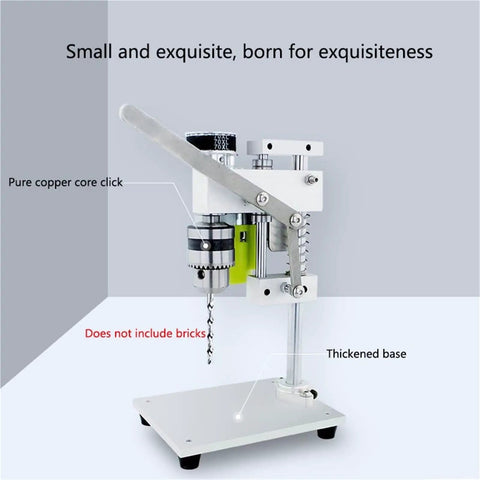 High Precision Mini Bench Drill Press Workhorse 7 Speed Electric Floor Stand Tapping Machine with thickened base and copper chuck.