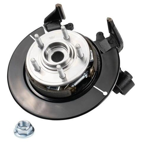 Rear Wheel Bearing Hub Assembly and Steering Knuckle Pair Bolt On Direct Fit Compatible With Ford Explorer 2006 2007 2008 2009 2010, close-up view.