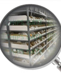 Warehouse shelves with industrial components including 24V Industrial PLC Module Chip Gate Electrical Component 1 Piece