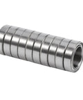 Smooth As Butter 10Pcs 10X15X4MM Double Shielded 6700ZZ Thin Bearings lined up, solid steel construction for quiet motion.