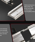 Heavy Duty Job Site Ready Automatic Wall Cut Off Saw With Plug And Play Remote Track For Dead Solid Concrete Brick Tile Grooving 150W Orbital Rotary Chaser, interlaced aluminum rail design.