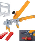 Pro Grade Tile Leveling System Kit with 1200 clips and 400 reusable wedges, includes tile plier and spacers, DIY use.