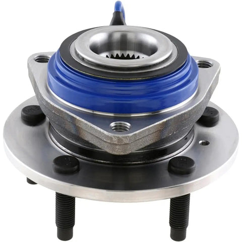 Straight Fix 4X Front Rear Wheel Bearing And Hub Assembly Set For Pontiac Montana 2005, close-up view of bearing with blue seal.