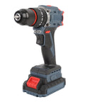 Rock Solid Brushless Cordless Drill With 1500 Rpm And 25 Torque Settings, compact design, ergonomic handle, and 2000 mAh battery.