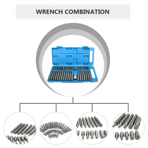 Chrome Vanadium Socket And Wrench Auto Repair Combo Kit Builds Tough Grabs Rusty Bolts Ready To Roll In The Garage, blue case with assorted sockets