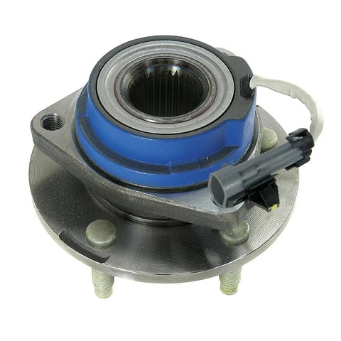 Heavy Premium Rear Wheel Bearing Hub Assembly Pair Fits Buick Chevy Gm Suvs showing blue sealed design and mounting flange.