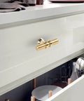 Gold Cabinet Knobs Set 10 Pack Brushed Brass Handles For Kitchen Cabinets And Dresser Drawers Champagne Gold Pulls Kitchen Hardware