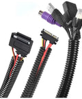 Split Wire Loom Tubing Cable Management Conduit Flexible Cord Protector Sleeve Black One Quarter Inch Inner Diameter Thirty Two Point Eight Feet Long Easy Route Split Design Pro Grade Durable Polyethylene For Car And Home Wiring