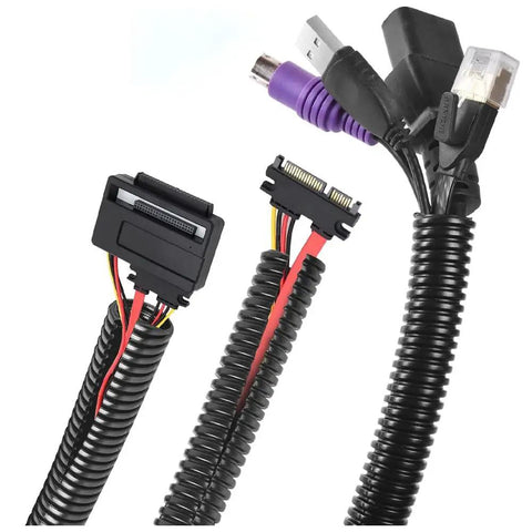Split Wire Loom Tubing Cable Management Conduit Flexible Cord Protector Sleeve Black One Quarter Inch Inner Diameter Thirty Two Point Eight Feet Long Easy Route Split Design Pro Grade Durable Polyethylene For Car And Home Wiring