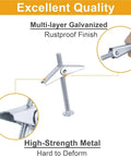 Heavy Duty Hollow Wall Toggle Bolts Kit 3 Box Pack 72 Carbon Steel Anchors with wing nuts, showcasing galvanized finish