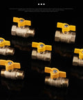 Rock Solid Brass Ball Valve With Comfort Grip Handle And No Sweat Male Female Threads For Quick Diy Plumbing Fixes, multiple angles.